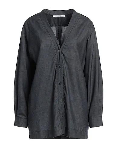 Midnight blue Cool wool Checked shirt