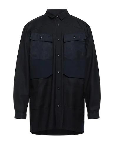 Midnight blue Cool wool Checked shirt
