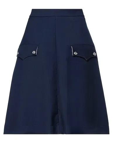 Midnight blue Cool wool Midi skirt