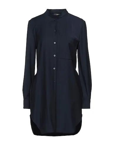 Midnight blue Cool wool Solid color shirts & blouses