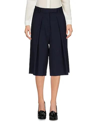 Midnight blue Cotton twill Cropped pants & culottes