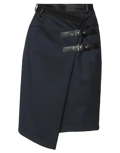 Midnight blue Cotton twill Mini skirt