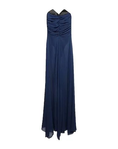Midnight blue Crêpe Long dress