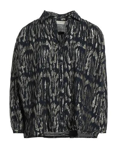 Midnight blue Crêpe Patterned shirts & blouses