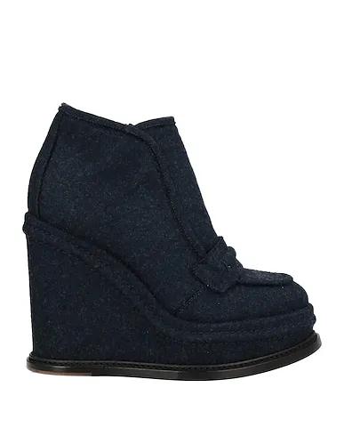 Midnight blue Flannel Ankle boot