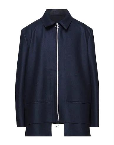 Midnight blue Flannel Full-length jacket