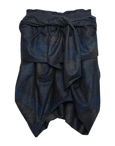 Midnight blue Flannel Mini skirt