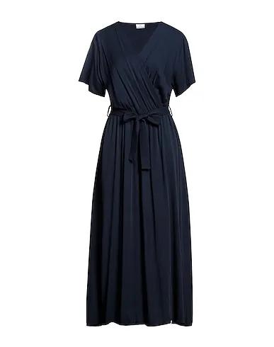 Midnight blue Gabardine Long dress