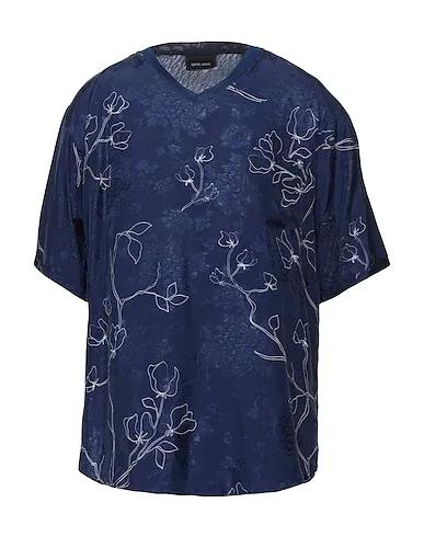 Midnight blue Jacquard Oversize-T-Shirt