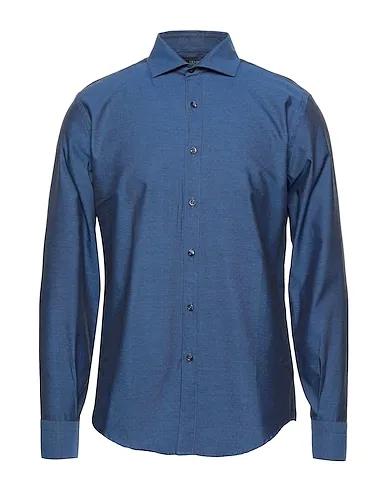 Midnight blue Jacquard Solid color shirt