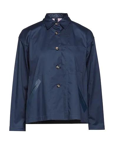 Midnight blue Jacquard Solid color shirts & blouses