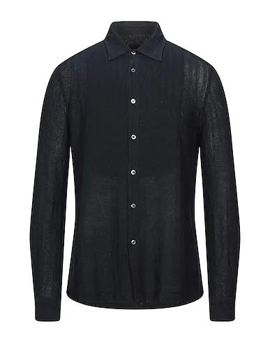 Midnight blue Knitted Patterned shirt