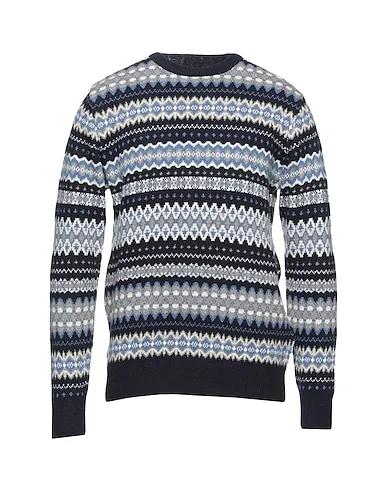 Midnight blue Knitted Sweater Barbour Case Fairisle Crew
