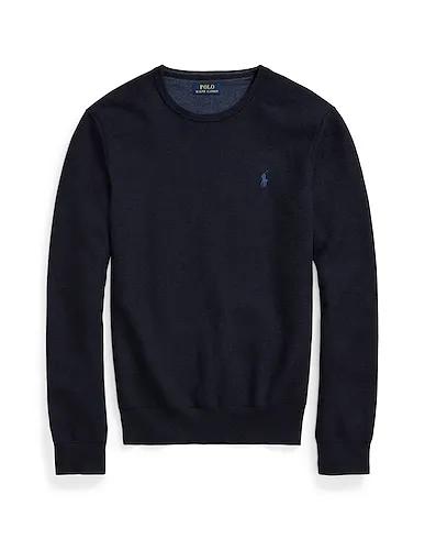 Midnight blue Knitted Sweater COTTON CREWNECK SWEATER