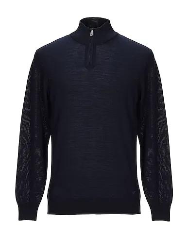 Midnight blue Knitted Sweater with zip