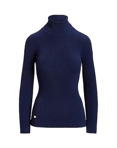 Midnight blue Knitted Turtleneck RIBBED TURTLENECK SWEATER
