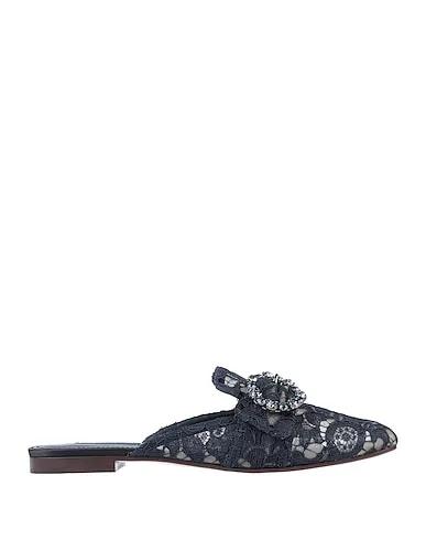 Midnight blue Lace Mules and clogs