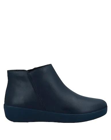 Midnight blue Leather Ankle boot