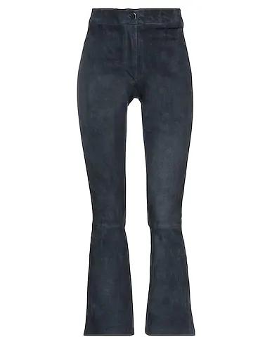 Midnight blue Leather Casual pants