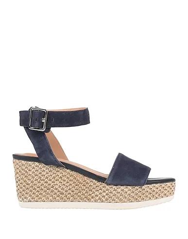 Midnight blue Leather Espadrilles