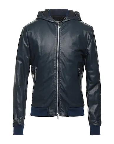 Midnight blue Leather Jacket