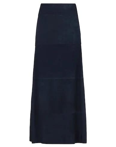 Midnight blue Leather Maxi Skirts