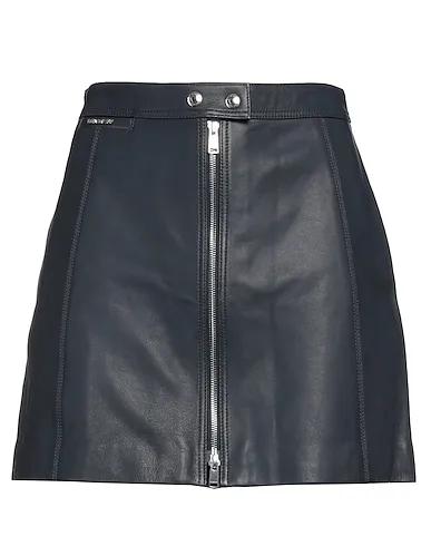 Midnight blue Leather Mini skirt