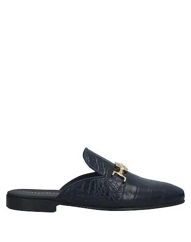 Midnight blue Leather Mules and clogs