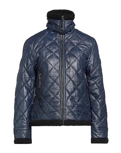 Midnight blue Leather Shell  jacket