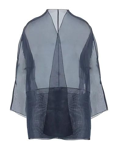 Midnight blue Organza Full-length jacket