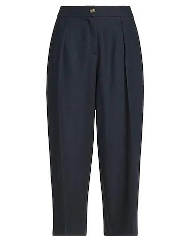 Midnight blue Plain weave Cropped pants & culottes