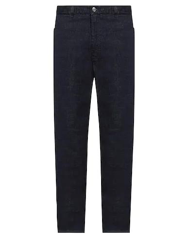 Midnight blue Plain weave Denim pants