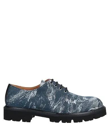 Midnight blue Plain weave Laced shoes