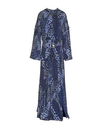 Midnight blue Plain weave Long dress