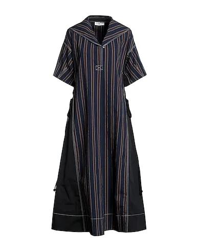 Midnight blue Plain weave Long dress
