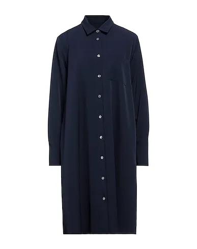 Midnight blue Plain weave Midi dress