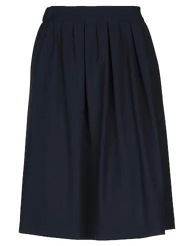 Midnight blue Plain weave Midi skirt