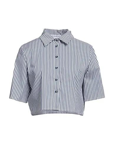 Midnight blue Plain weave Patterned shirts & blouses
