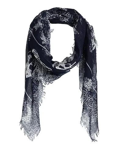 Midnight blue Plain weave Scarves and foulards