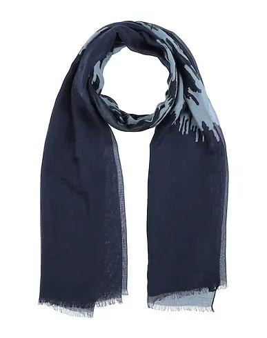 Midnight blue Plain weave Scarves and foulards