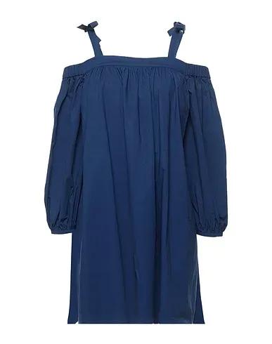 Midnight blue Plain weave Short dress