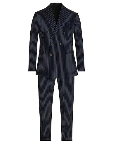 Midnight blue Plain weave Suits