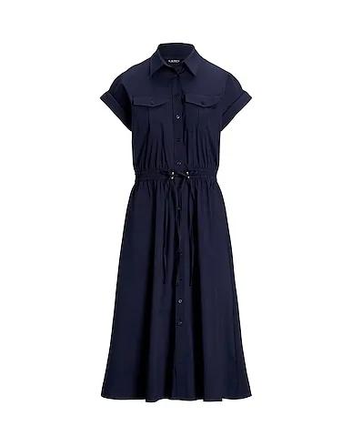 Midnight blue Poplin Midi dress
