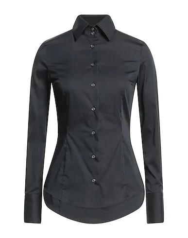 Midnight blue Poplin Solid color shirts & blouses