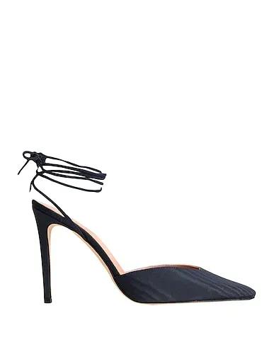 Midnight blue Pump MOIRE' SQUARE TOE LACE-UP PUMP
