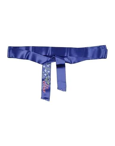 Midnight blue Satin High-waist belt