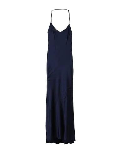 Midnight blue Satin Long dress