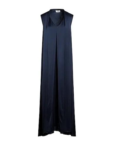 Midnight blue Satin Long dress