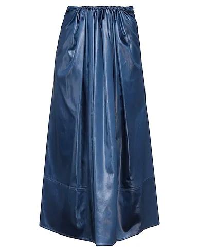 Midnight blue Satin Maxi Skirts