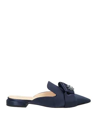 Midnight blue Satin Mules and clogs